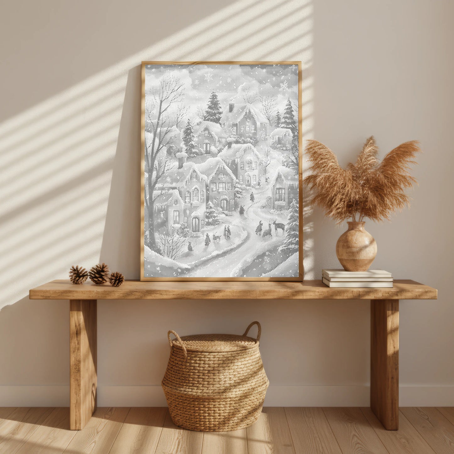 Winter Village in Snow | Dot Painting Kit