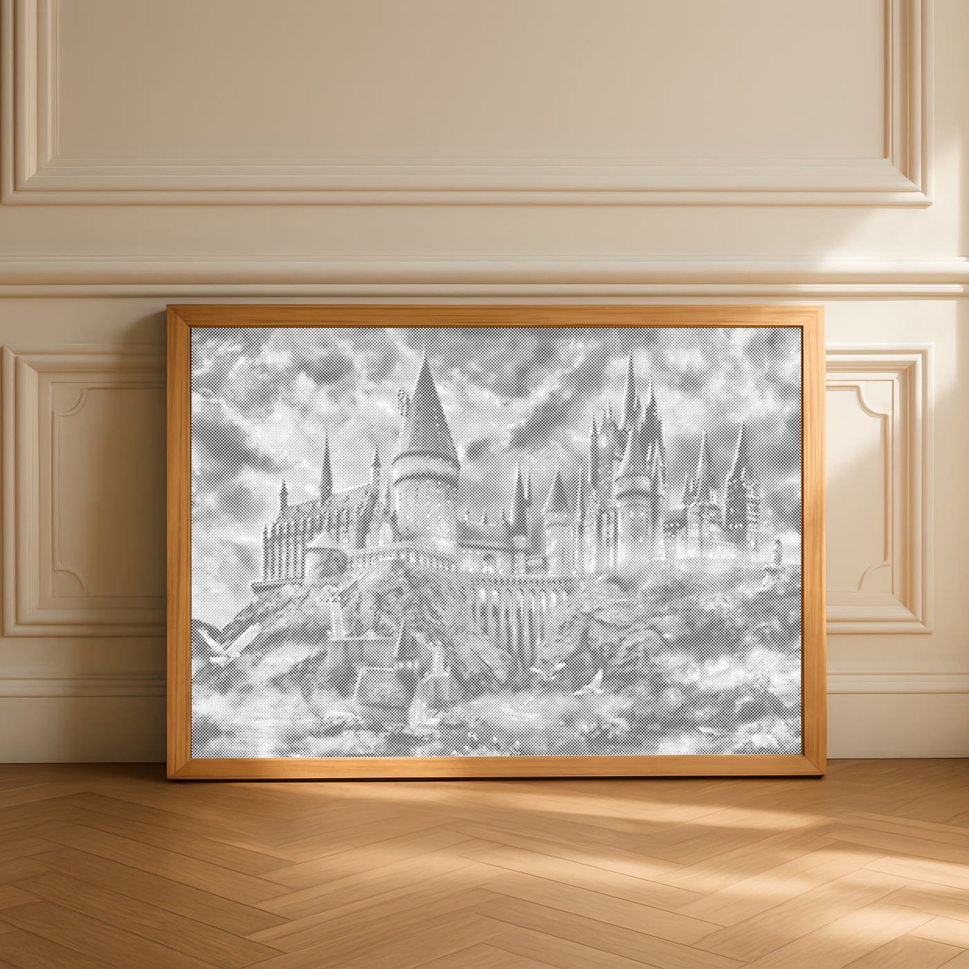 Hogwarts Castle in Fog Dot Painting Kit