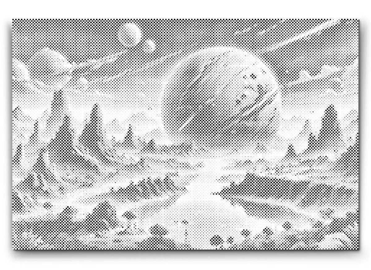 Abstract Planet in the Universe | Dot Painting Kit finished dot painting artwork
