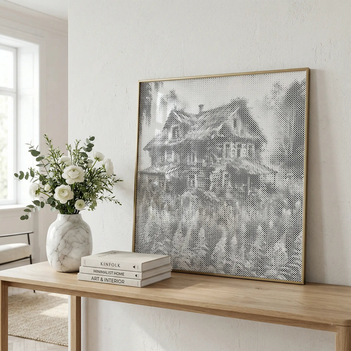 Abandoned House | Dot Painting Kit finished dot painting artwork