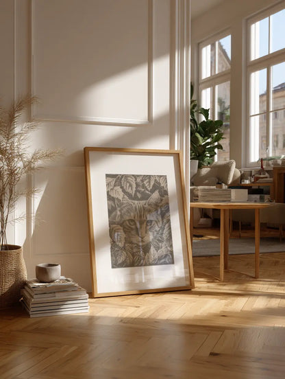 Cat Playing with Leaves | Dot Painting Kit