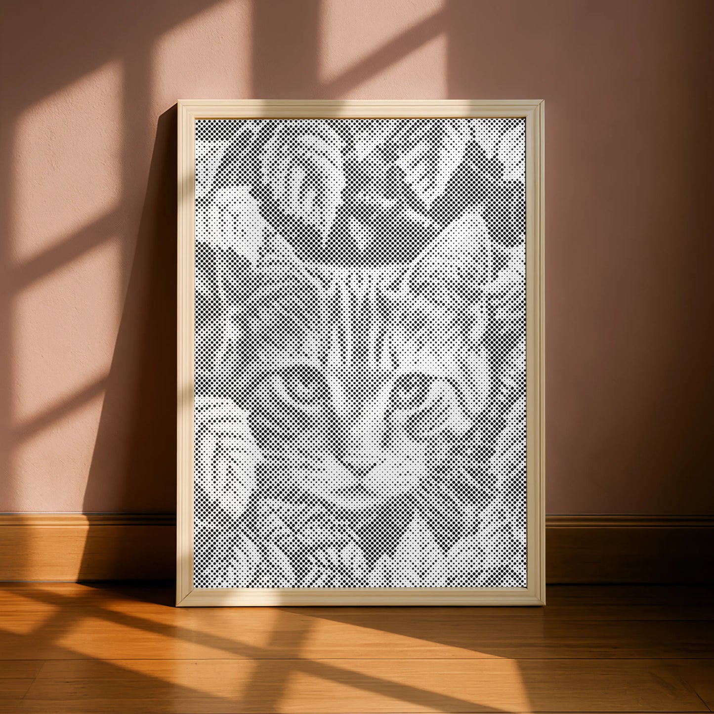 Cat Playing with Leaves | Dot Painting Kit