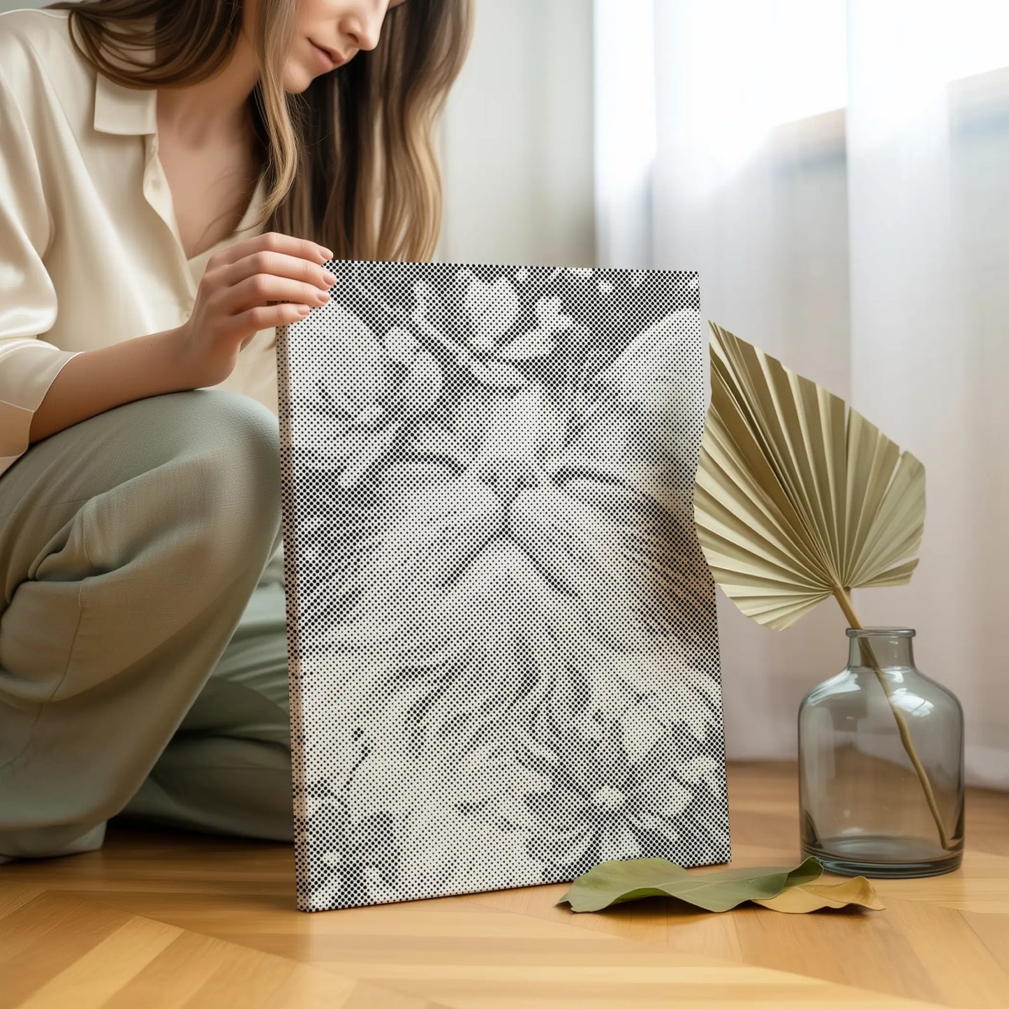 Cat with Flowers | Dot Painting Kit