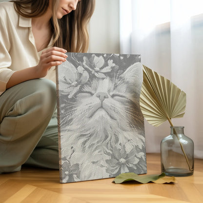 Cat with Flowers | Dot Painting Kit