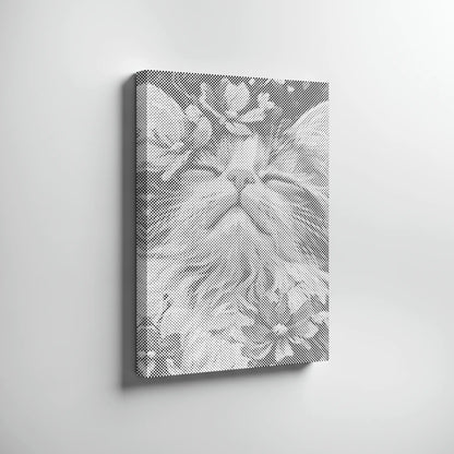 Cat with Flowers | Dot Painting Kit