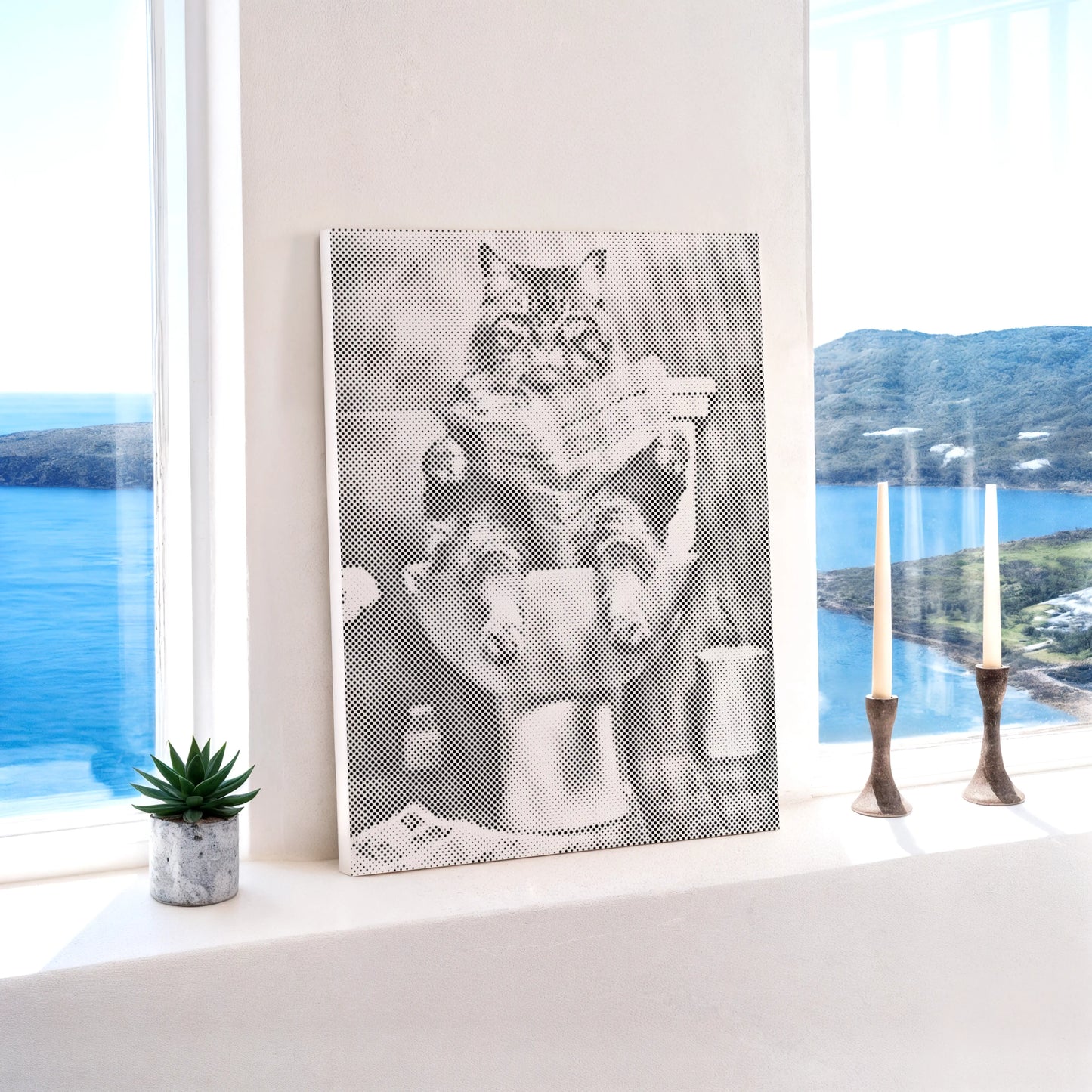 Cat on the Toilet | Dot Painting Kit