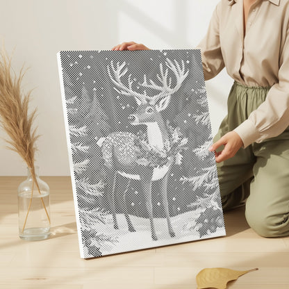 Deer in Winter Forest | Dot Painting Kit