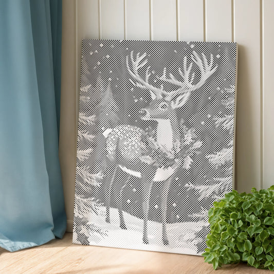 Deer in Winter Forest | Dot Painting Kit