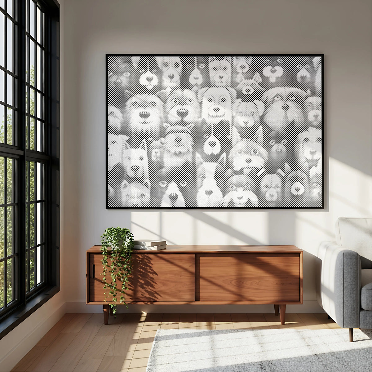 Dogs Dogs Dogs | Dot Painting Kit finished dot painting artwork