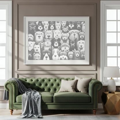 Dogs, Dogs, Dogs Dot Painting Kit scandi style