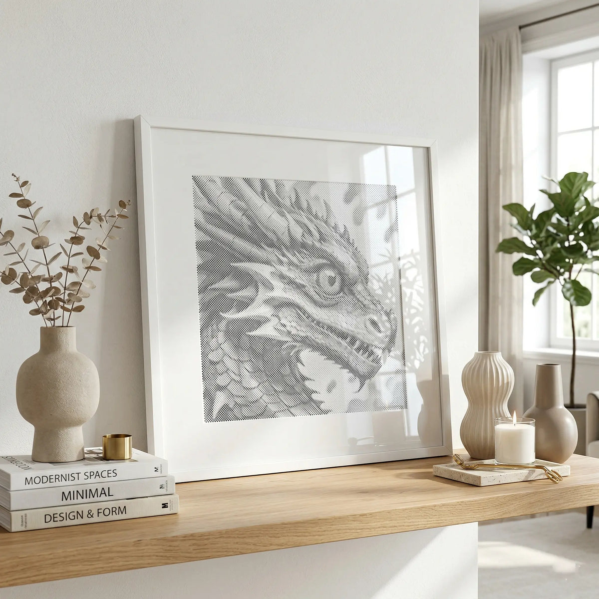 Dragon | Dot Painting Kit finished dot painting artwork