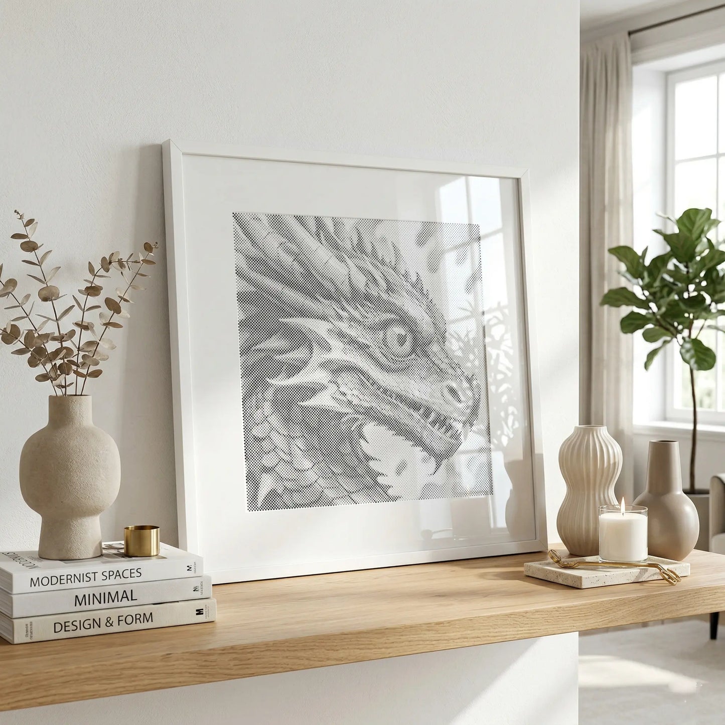 Dragon Dot Painting Kit scandinavian interior
