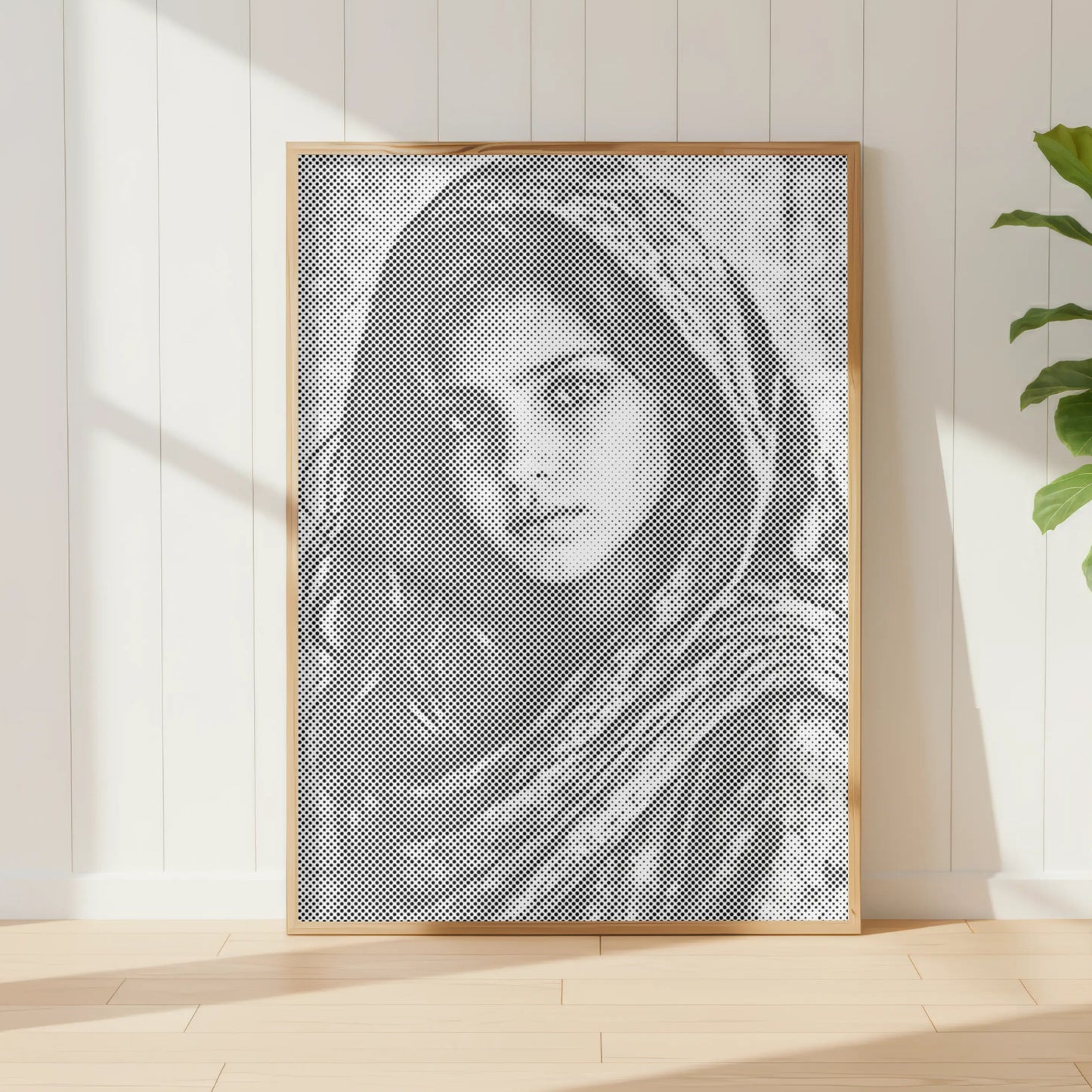 Female Portrait Black and White | Dot Painting Kit creative gift