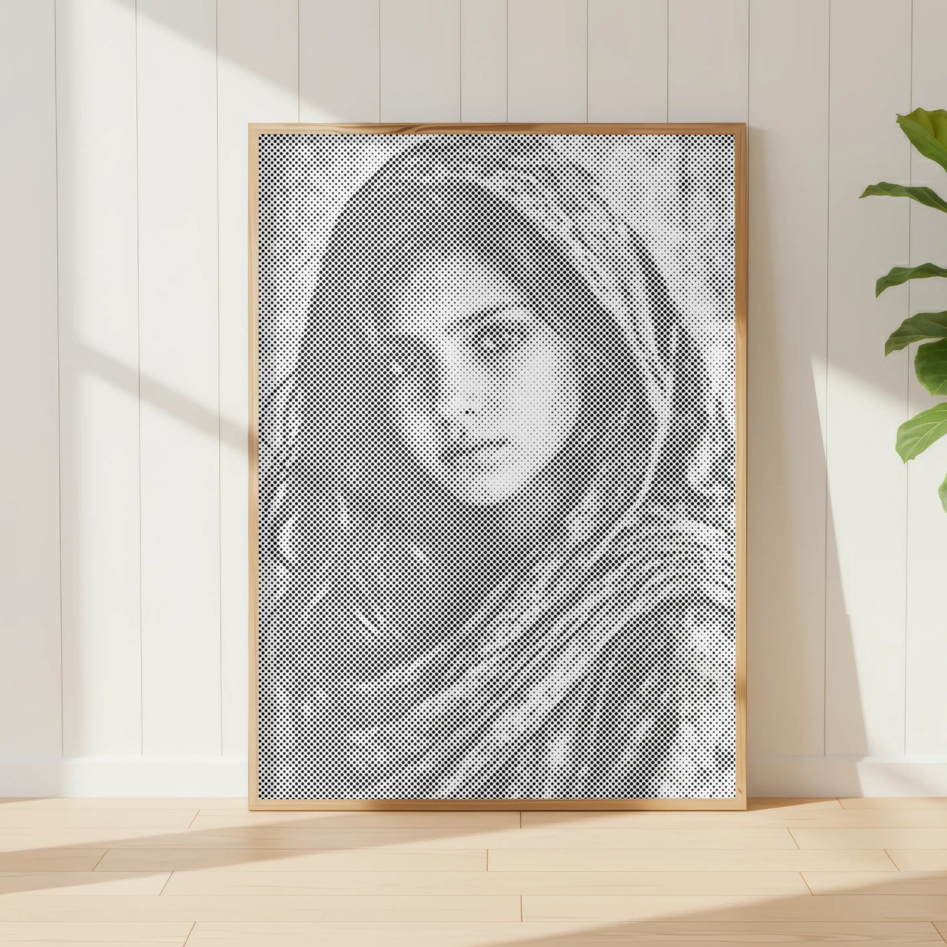 Female Portrait Black and White | Dot Painting Kit creative gift