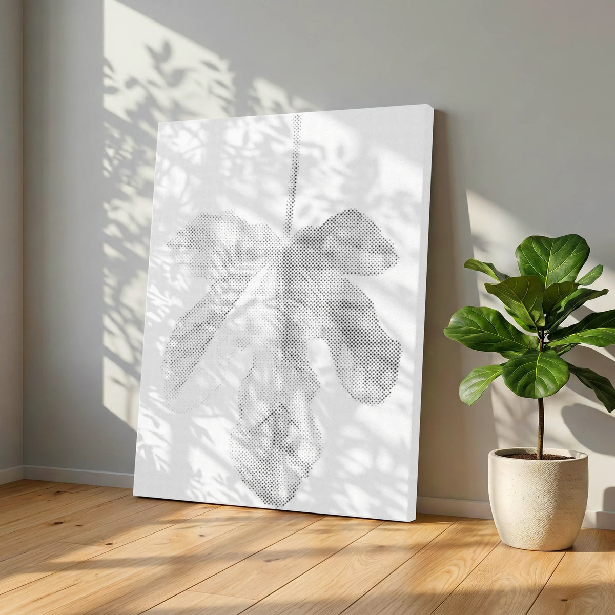 Fig Leaf | Dot Painting Kit finished dot painting artwork