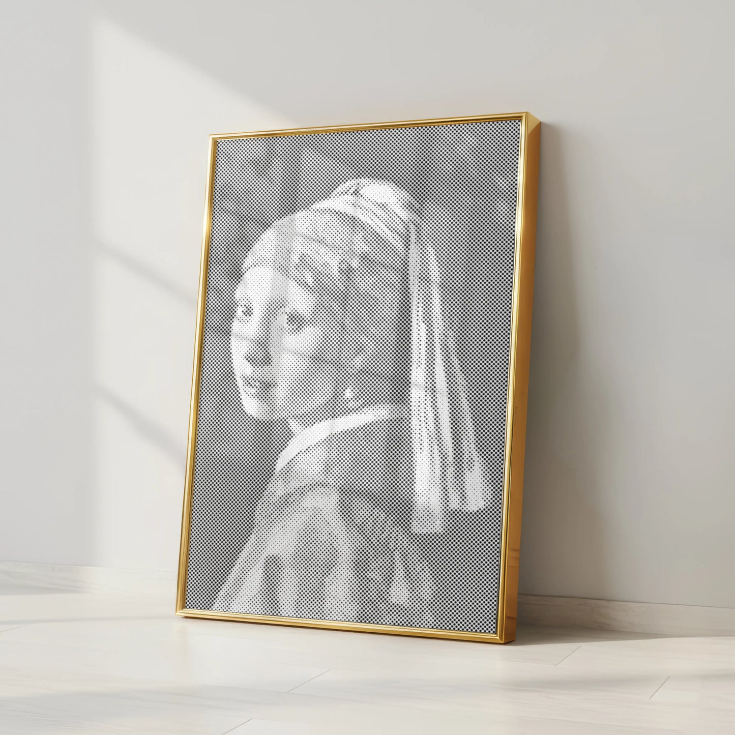 Dot Painting Girl Pearl Earring Kit | Paint by Dots

Framed artwork of a classical painting on a white wall