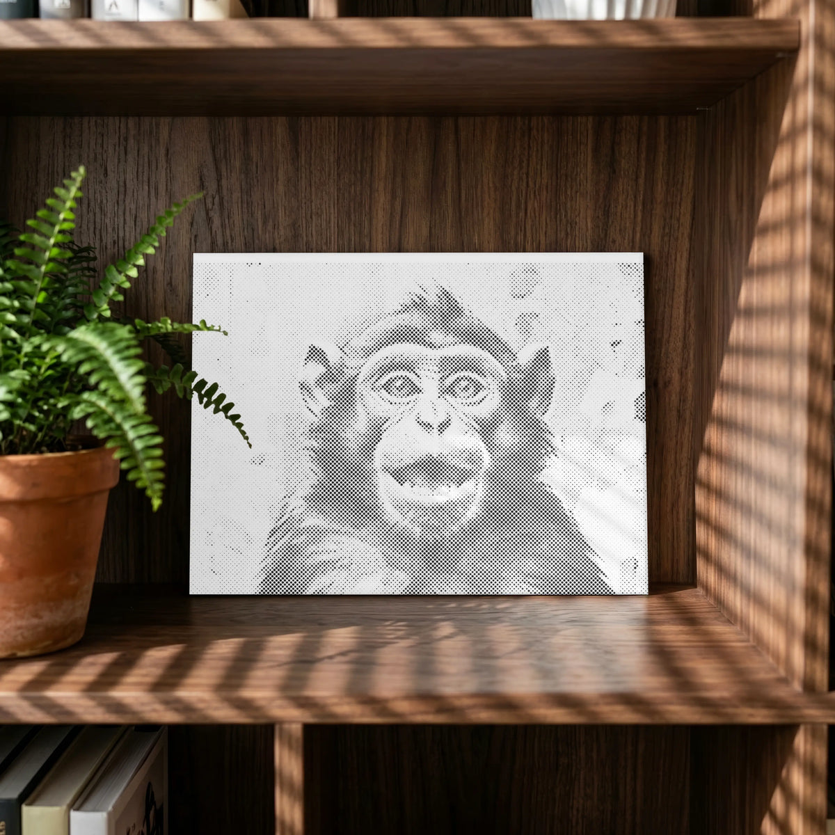 Happy Monkey | Dot Painting Kit finished dot painting artwork