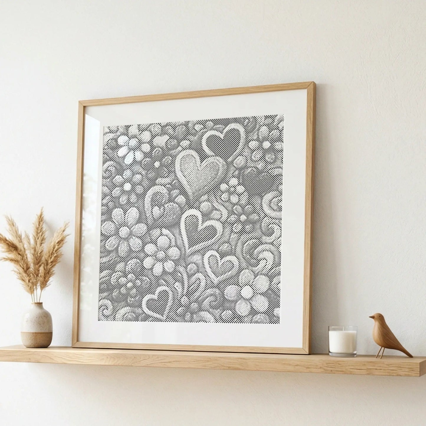 Hearts and Flowers Doodle | Dot Painting Kit