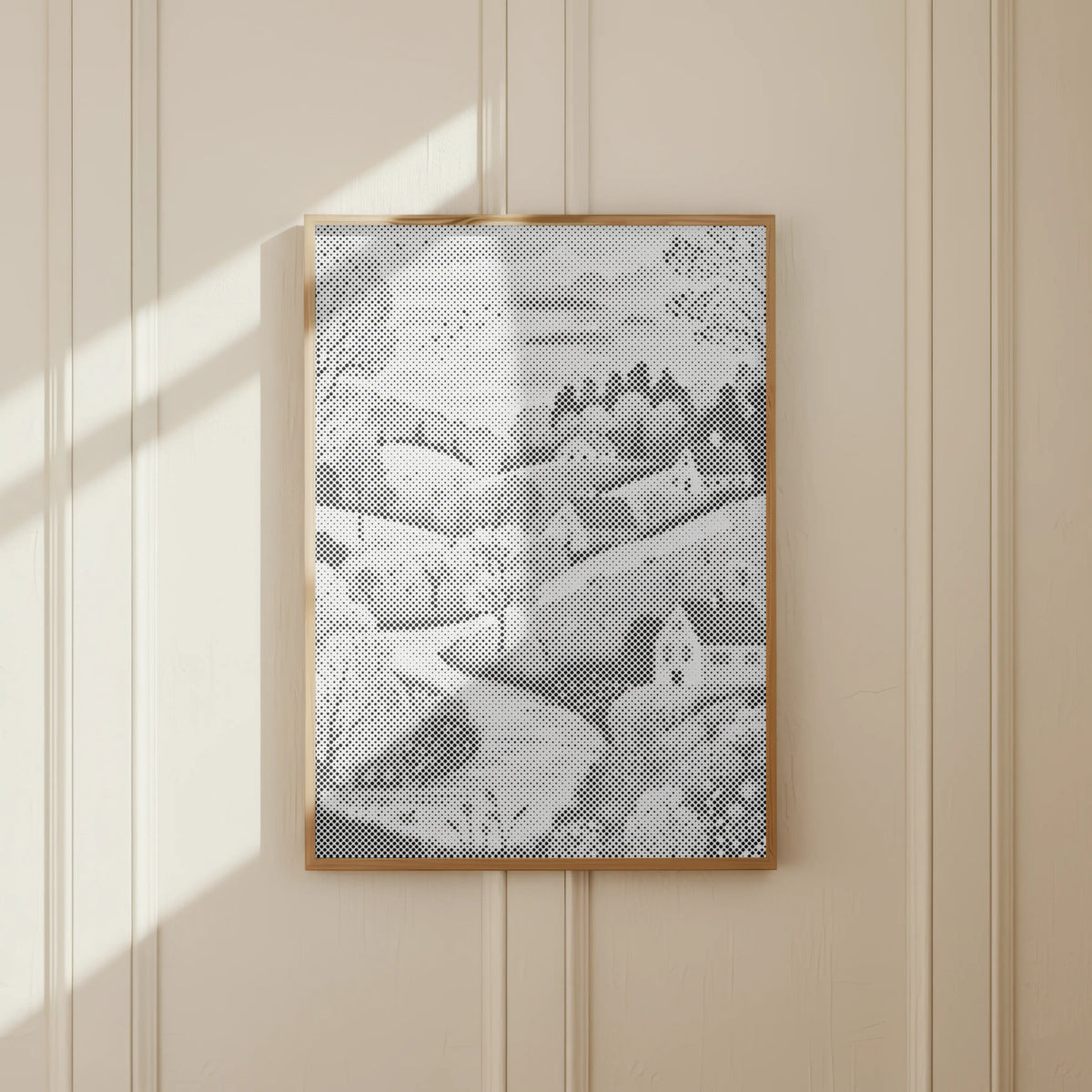 Idyllic Landscape with Houses | Dot Painting Kit finished dot painting artwork