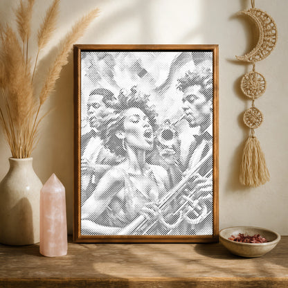 Jazz Singer Wall Art | Dot Painting Kit