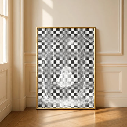 Little Ghost on a Swing | Dot Painting Kit