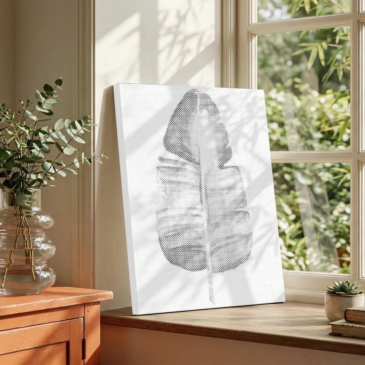 Minimalist Banana | Dot Painting Kit finished dot painting artwork