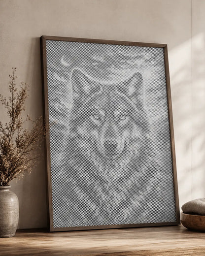 Moonlit Wolf| Dot Painting Kit