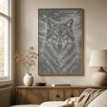 Moonlit Wolf| Dot Painting Kit