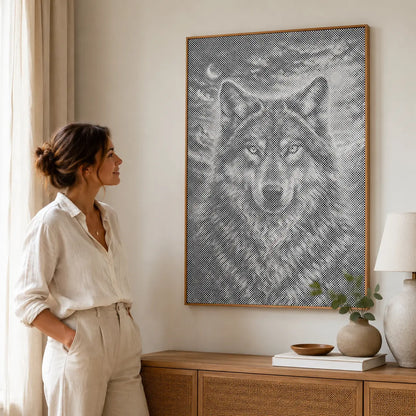Moonlit Wolf| Dot Painting Kit