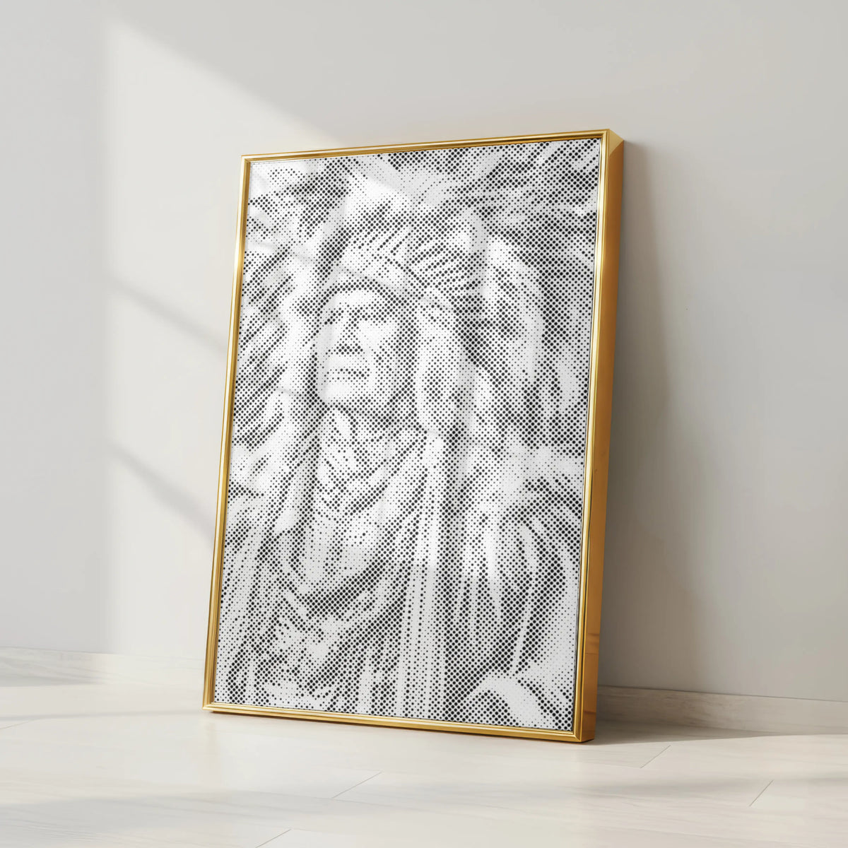 Native American Chief | Dot Painting Kit finished dot painting artwork