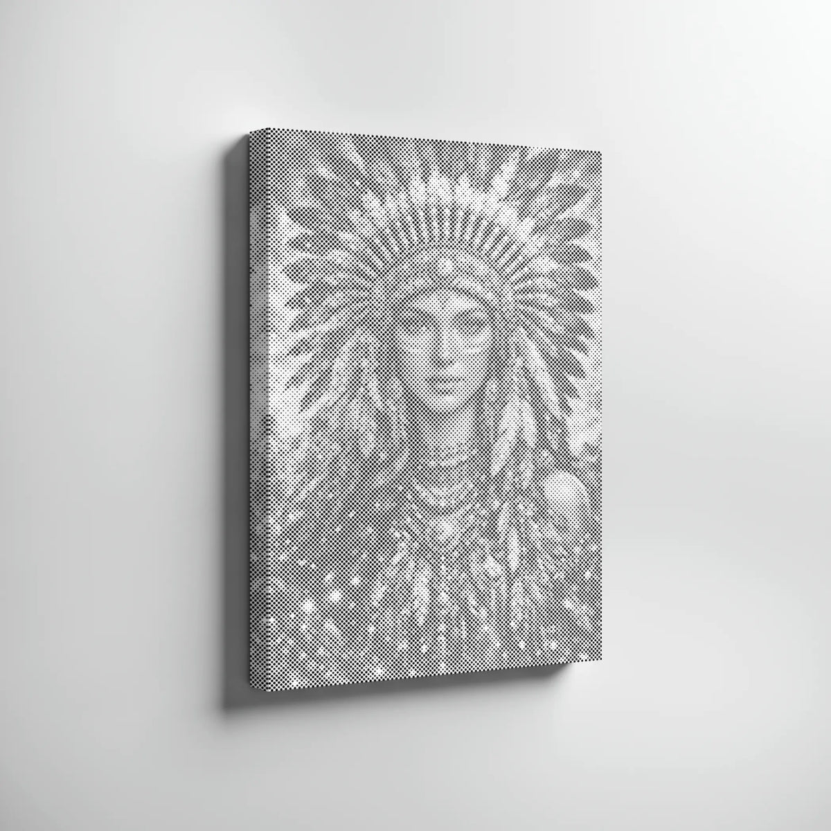 Native American Woman Portrait | Dot Painting Kit finished dot painting artwork