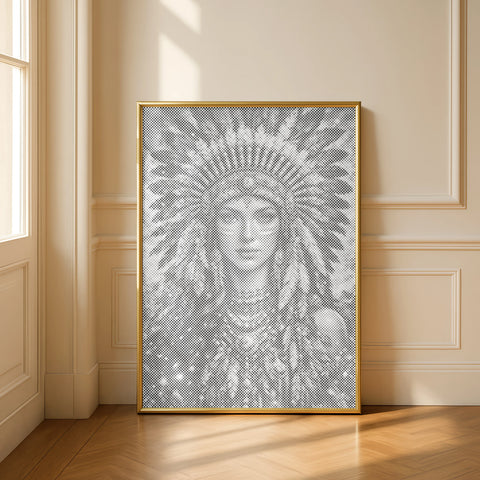 Native American Woman Portrait | Dot Painting Kit
