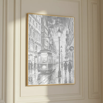 Night Tram in the Rain | Dot Painting Kit