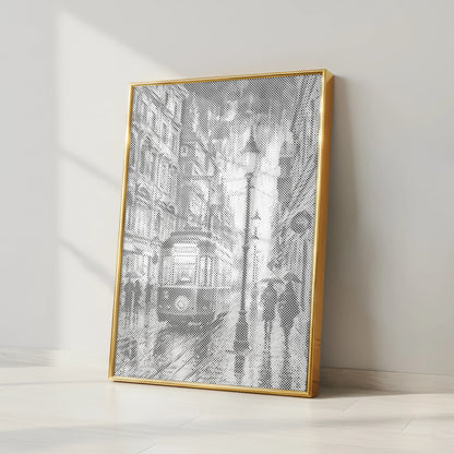 Night Tram in the Rain | Dot Painting Kit