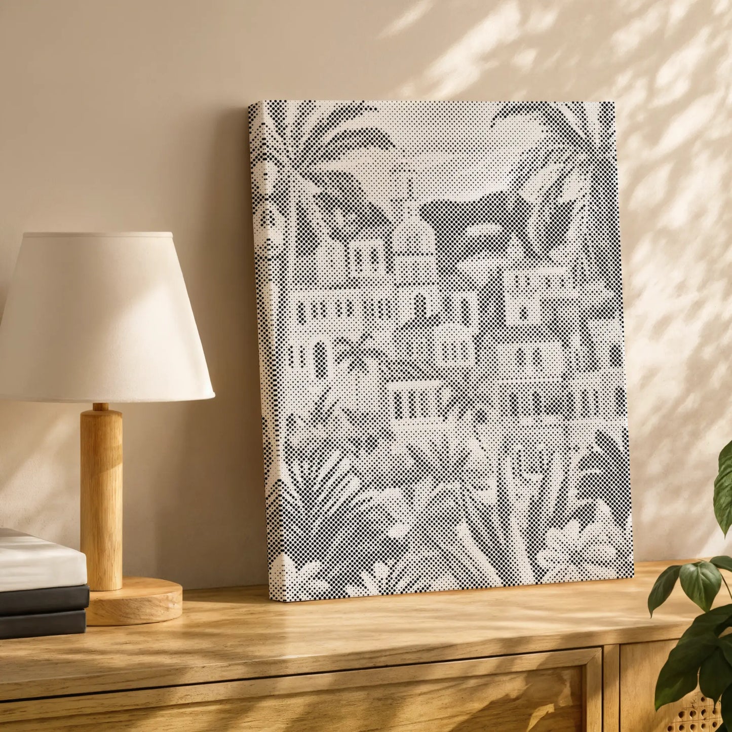 Mediterranean Palm City | Dot Painting Kit