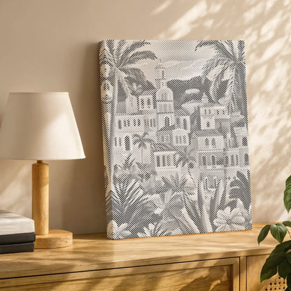 Mediterranean Palm City | Dot Painting Kit