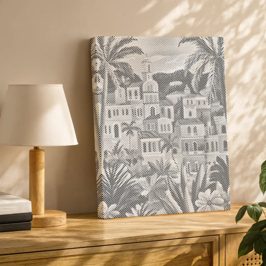 Mediterranean Palm City | Dot Painting Kit