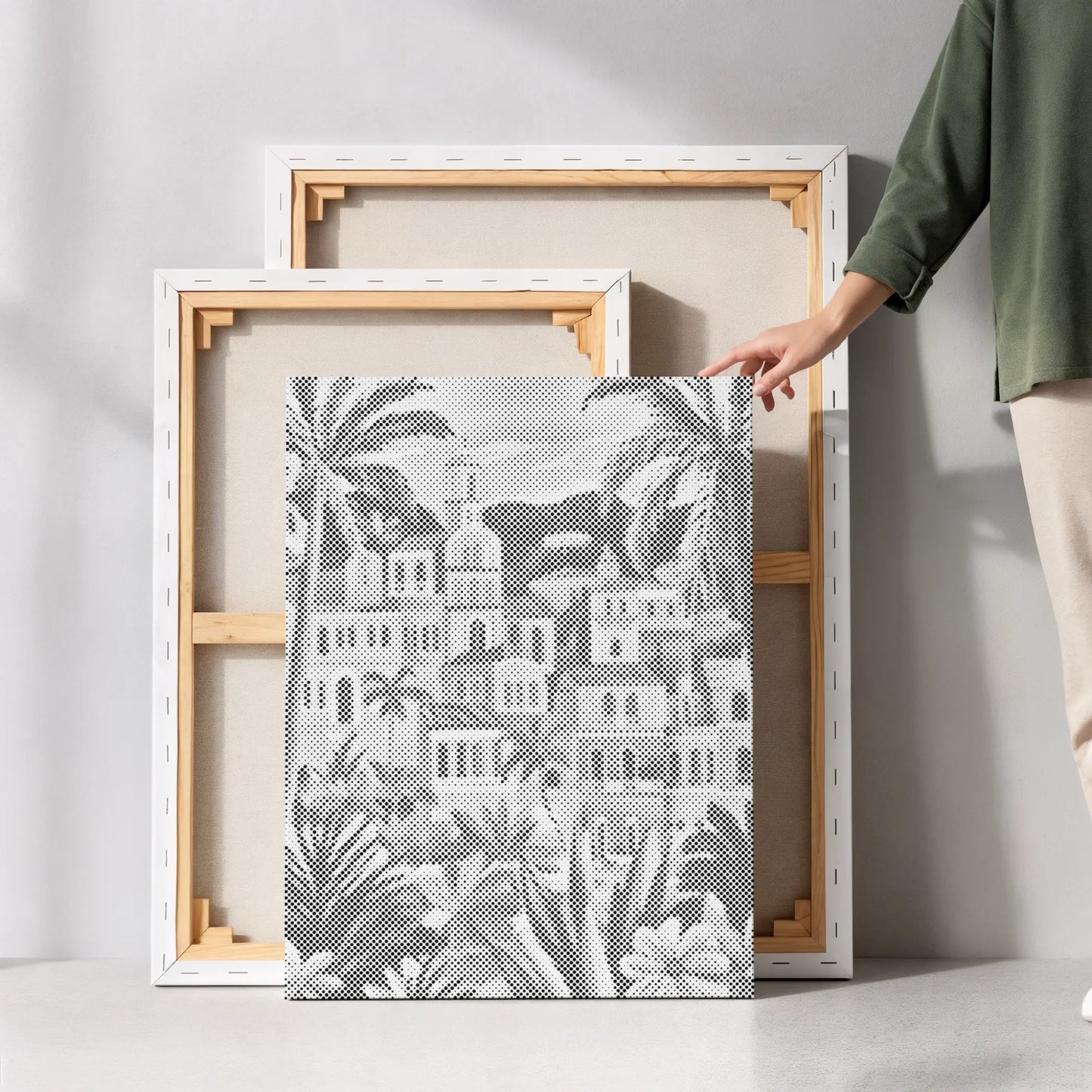 Mediterranean Palm City | Dot Painting Kit