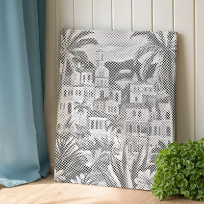 Mediterranean Palm City | Dot Painting Kit