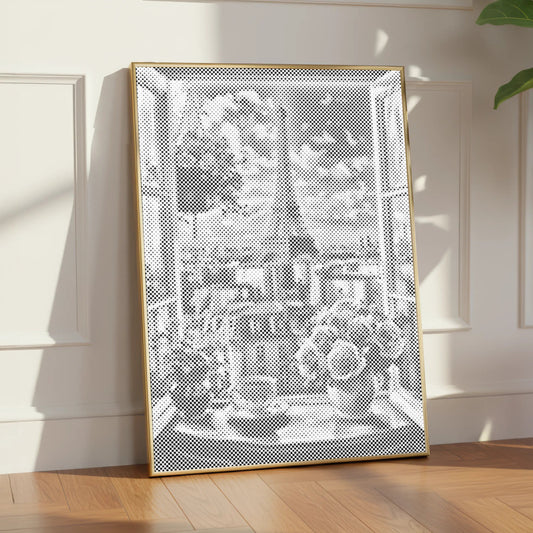  Paris Window View with Eiffel Tower | Dot Painting Kit