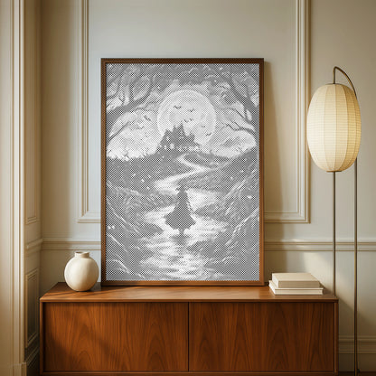 Path to Haunted House | Dot Painting Kit