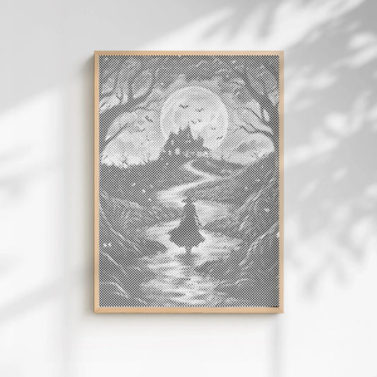 Path to Haunted House | Dot Painting Kit
