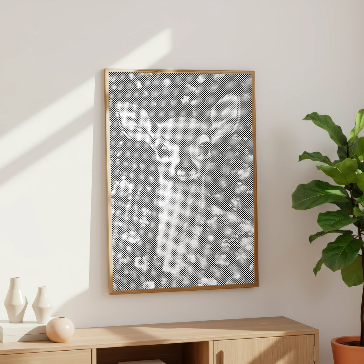 Quiet Meadow Fawn | Dot Painting Kit finished dot painting artwork