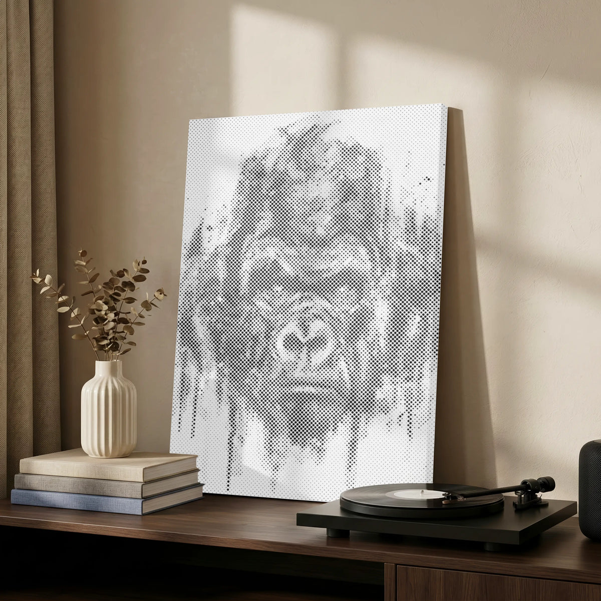 Wild Gaze Gorilla | Dot Painting Kit finished dot painting artwork