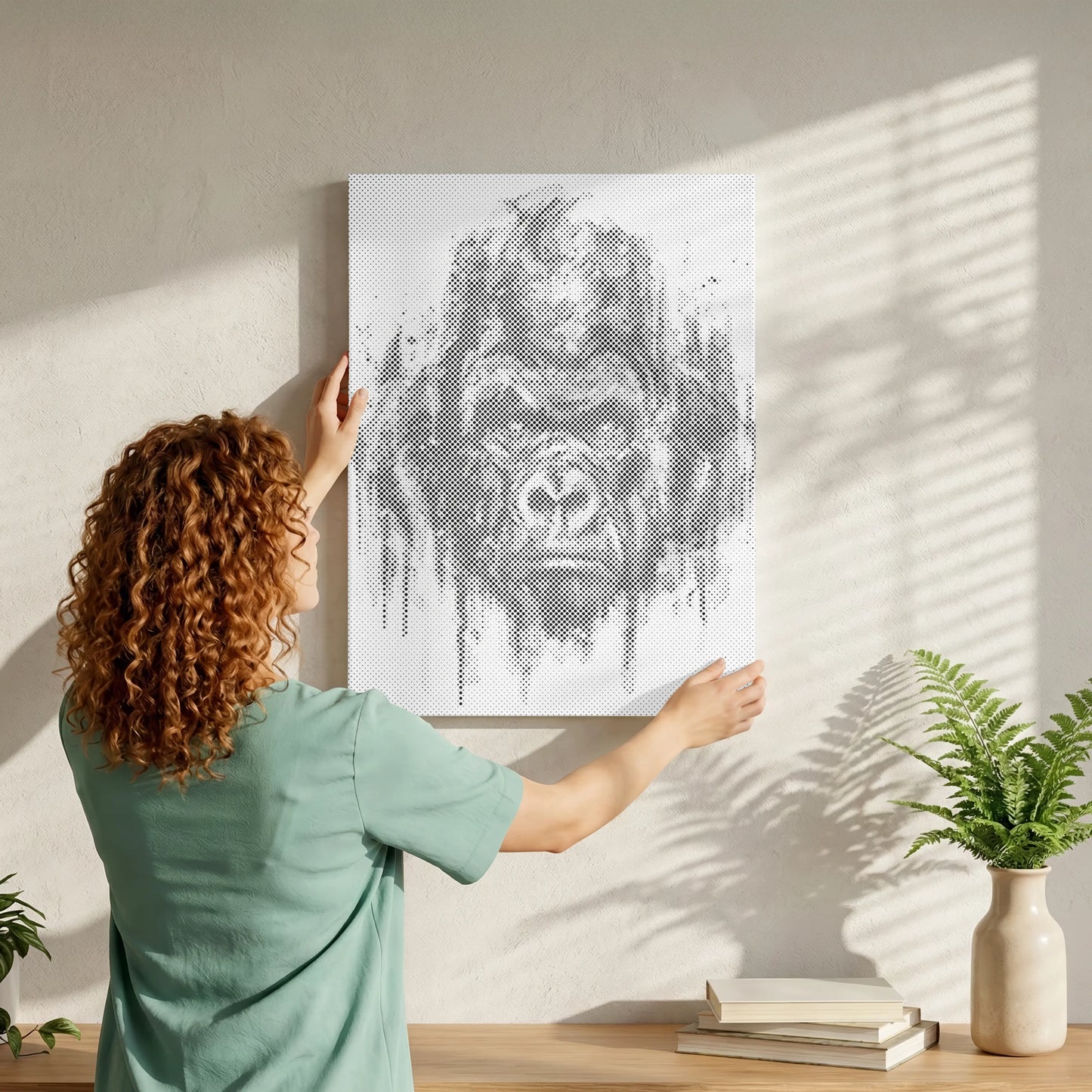 gorilla portrait dot painting kit on canvas
