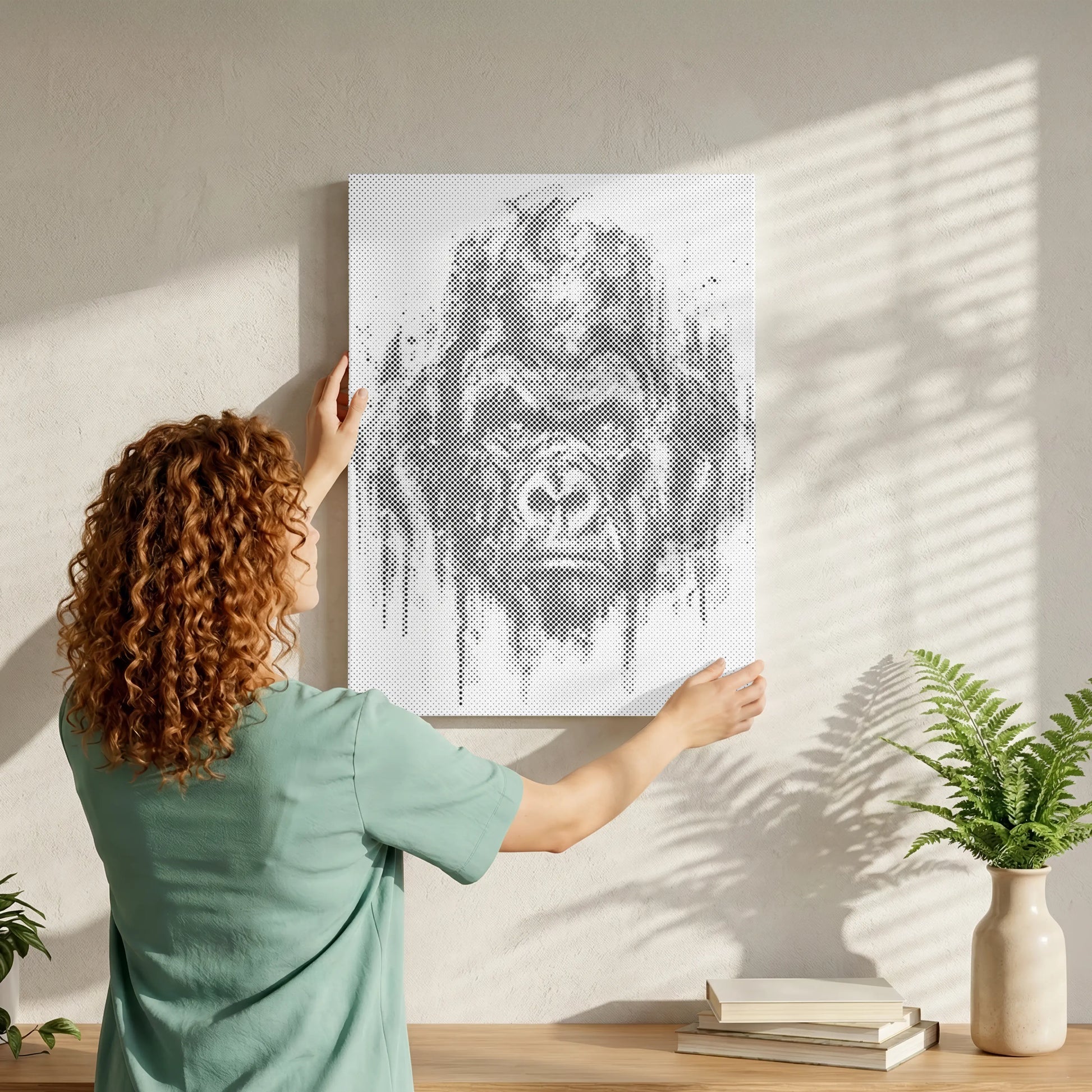 gorilla portrait dot painting kit on canvas