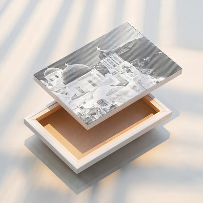Santorini Domes by the Sea | Dot Painting Kit