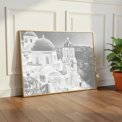 Santorini Domes by the Sea | Dot Painting Kit