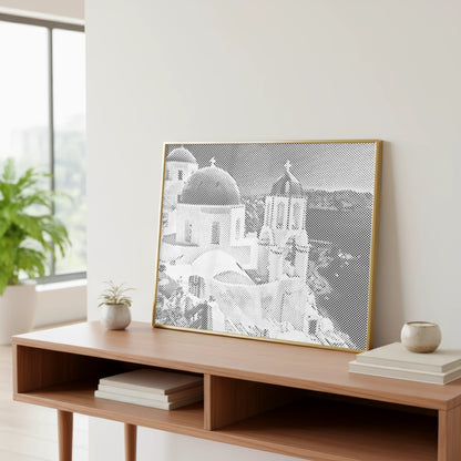 Santorini Domes by the Sea | Dot Painting Kit
