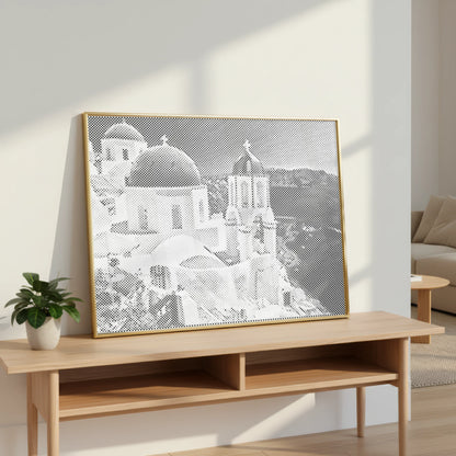 Santorini Domes by the Sea | Dot Painting Kit